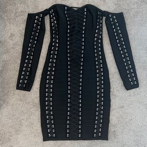 Bandage Wow Couture Black Dress